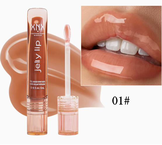 Water-Gloss Plumping Lip Oil | Mirror-Shine Liquid Lipstick with Hydrating, Non-Sticky, Glass-Lip Effect